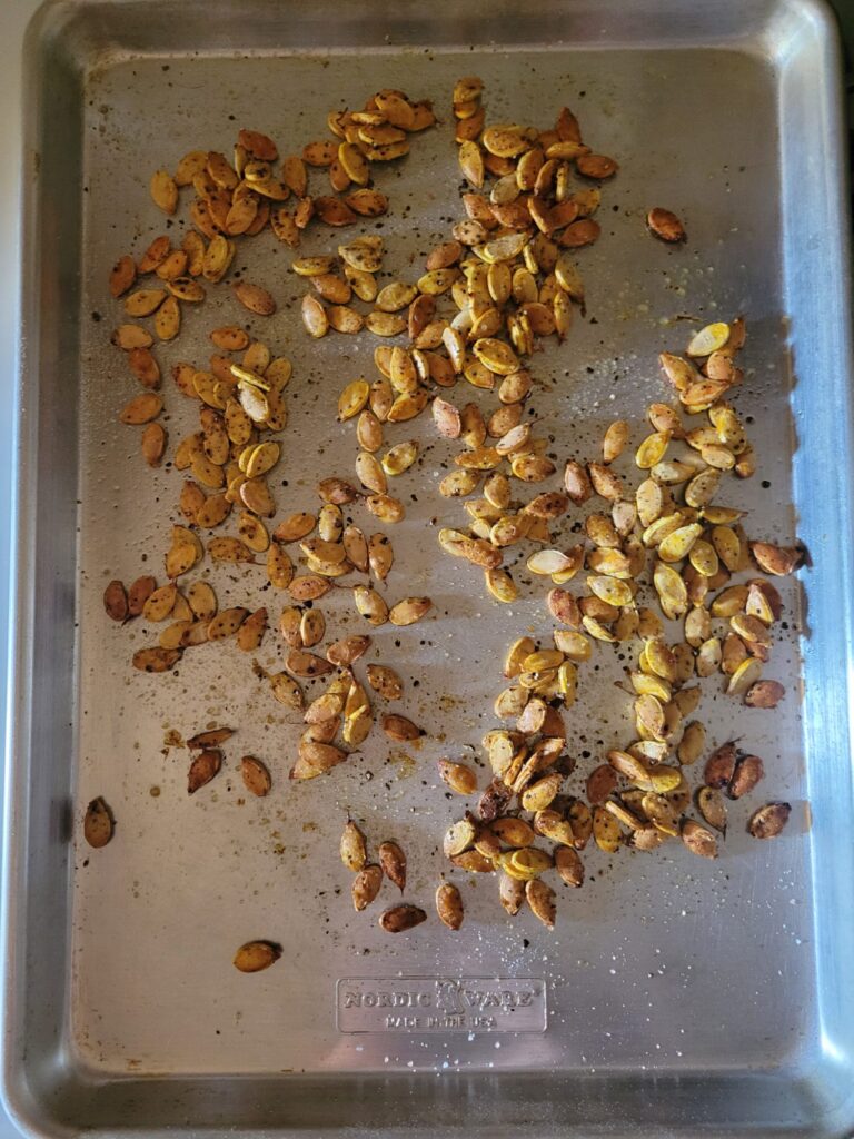 Roasted Ambercup Squash Seeds