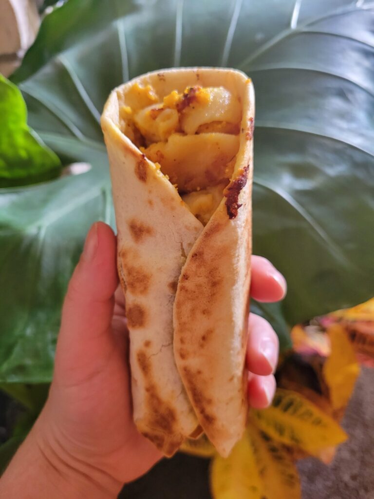 Burrito w/ Squash Macaroni & Cheese