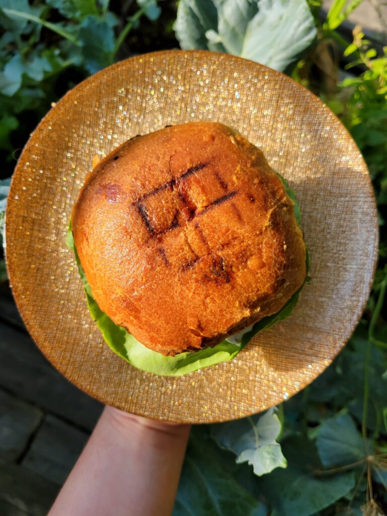 Barbecue Salmon Burgers w/ Tartar Sauce & Avocados