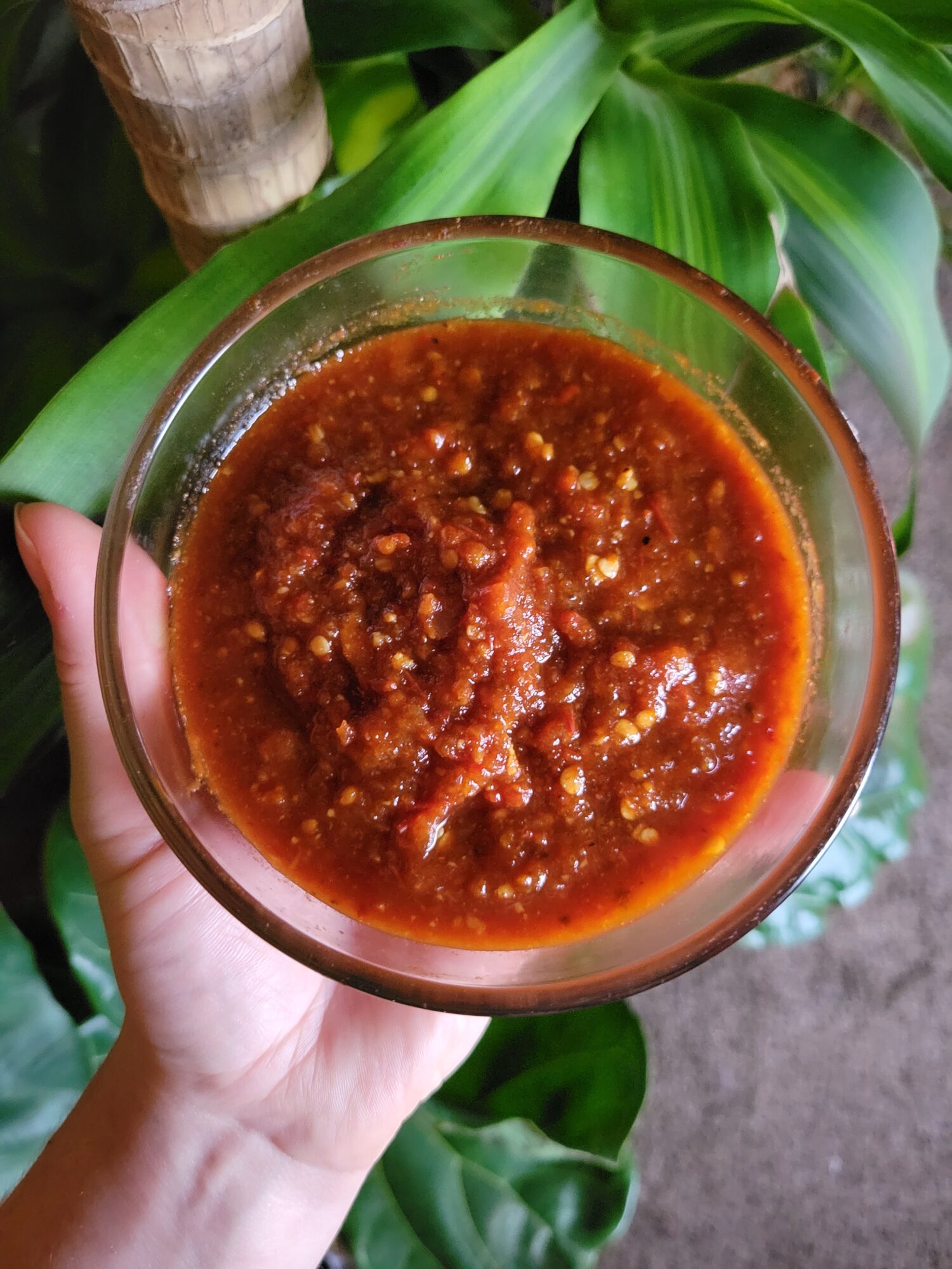Enchilada Sauce w/ Thai Chilis & Cherry Tomatoes