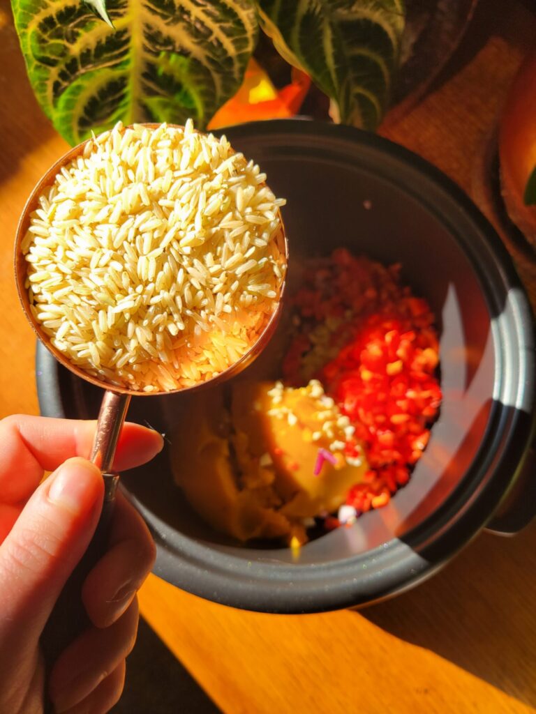 Brown Rice w/ Calabaza Squash & Anaheim Peppers