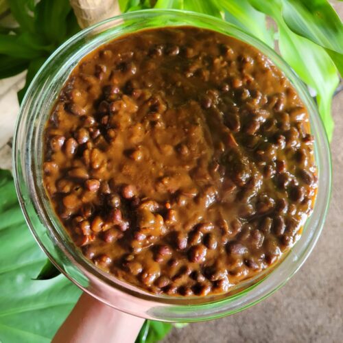 Slow Cooker Black Beans w/ Calabaza Squash