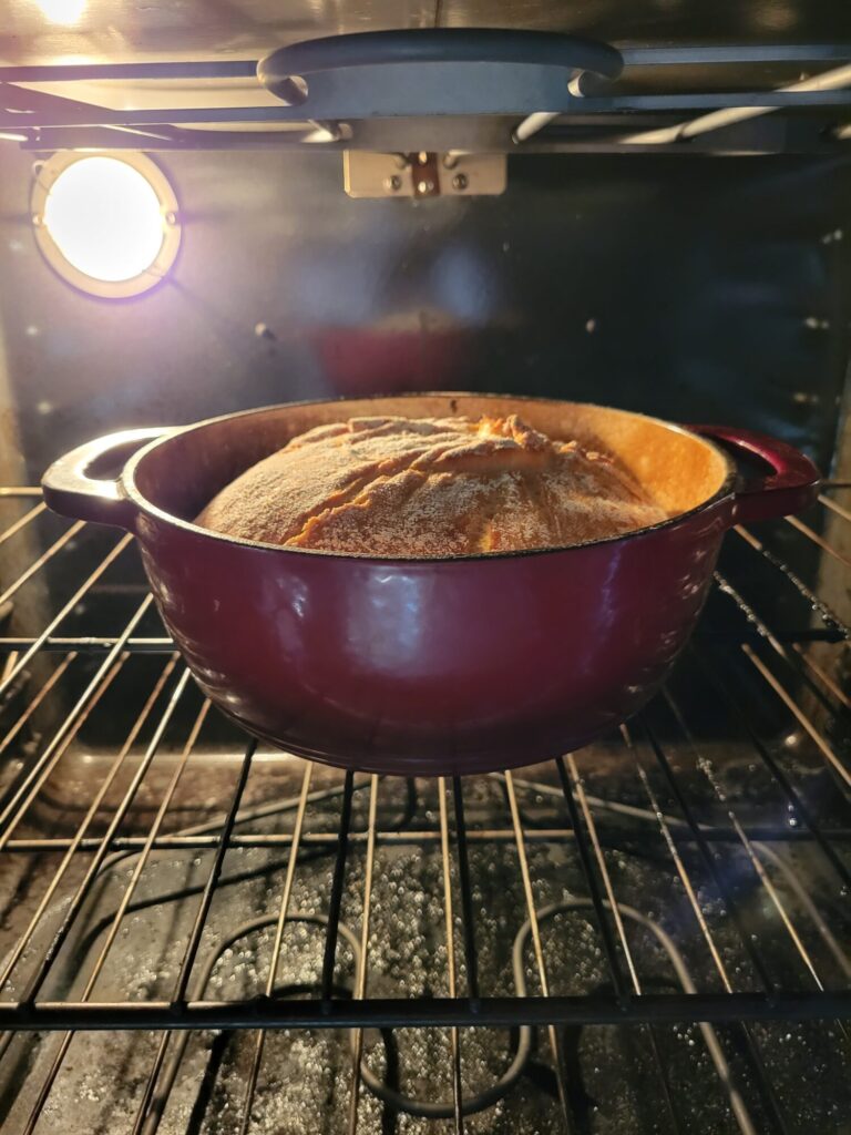 No-knead Dutch Oven Bread w/ Bread Basket