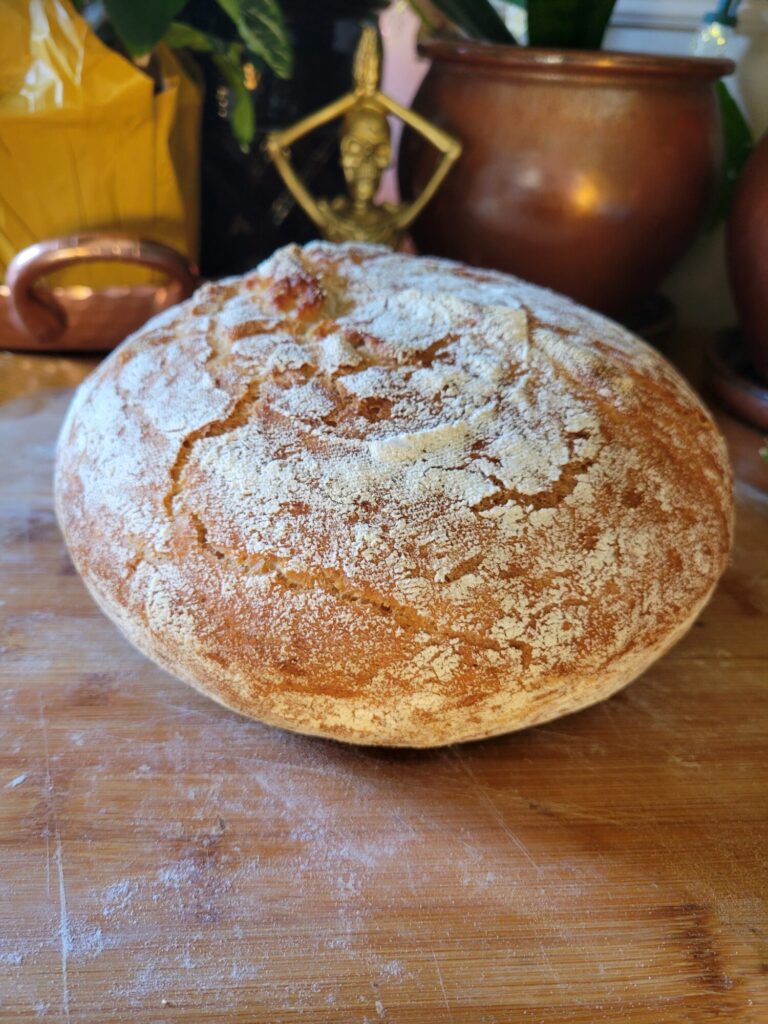 No-knead Dutch Oven Bread w/ Bread Basket
