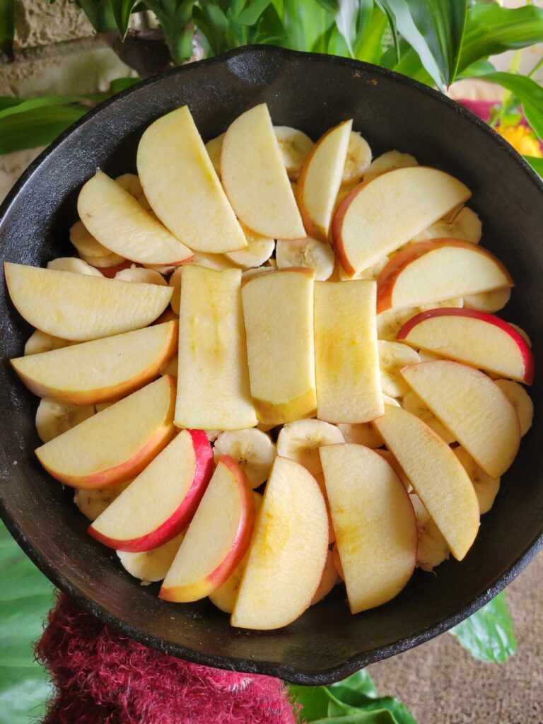 Quiche w/ Apples, Bananas, & Truffle Gruyere