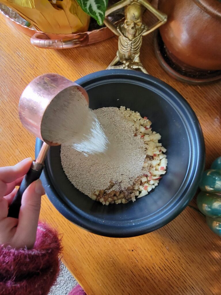 Quinoa w/ Apples, Red Chilis, & Walnuts