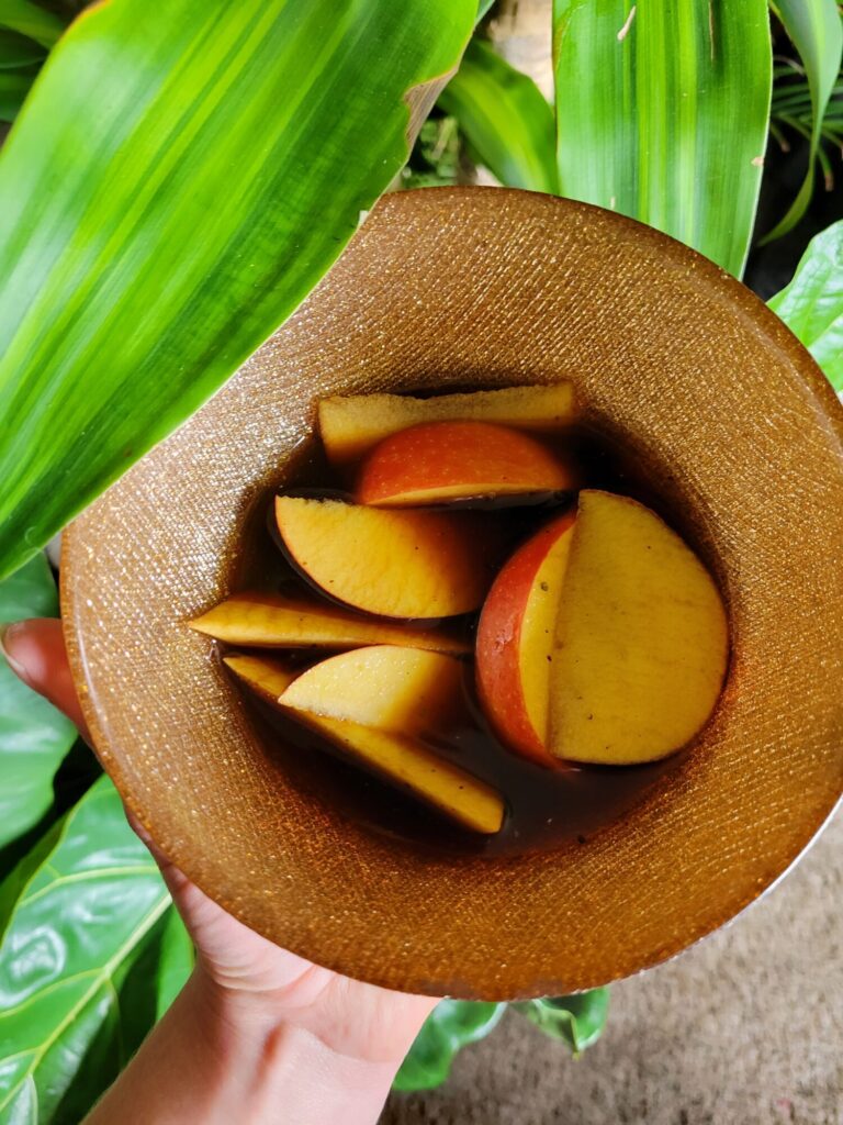 Marinated Apples w/ Tamari & Apple Cider Vinegar