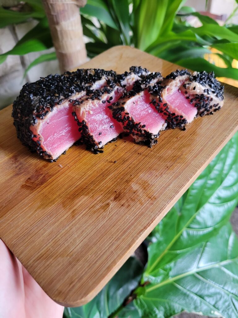 Ahi Tuna Steak w/ Tamari & Black Sesame Seeds