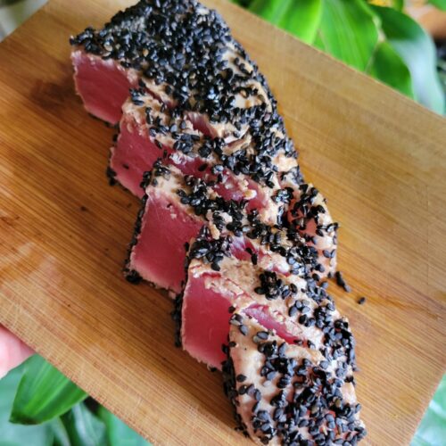 Ahi Tuna Steak w/ Tamari & Black Sesame Seeds