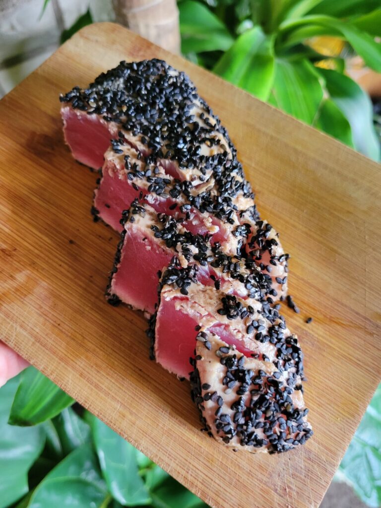 Ahi Tuna Steak w/ Tamari & Black Sesame Seeds