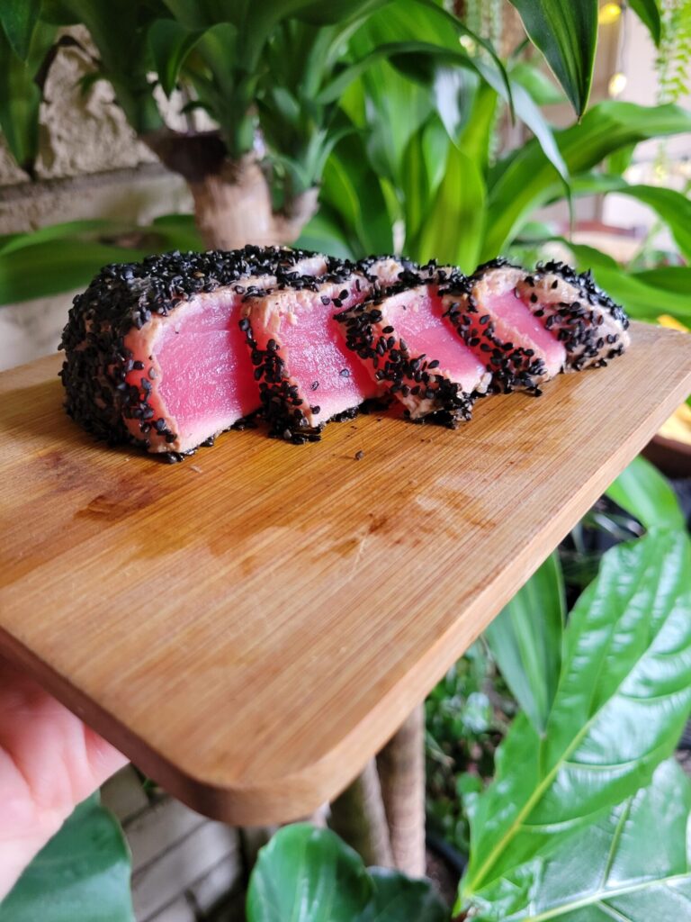 Ahi Tuna Steak w/ Tamari & Black Sesame Seeds