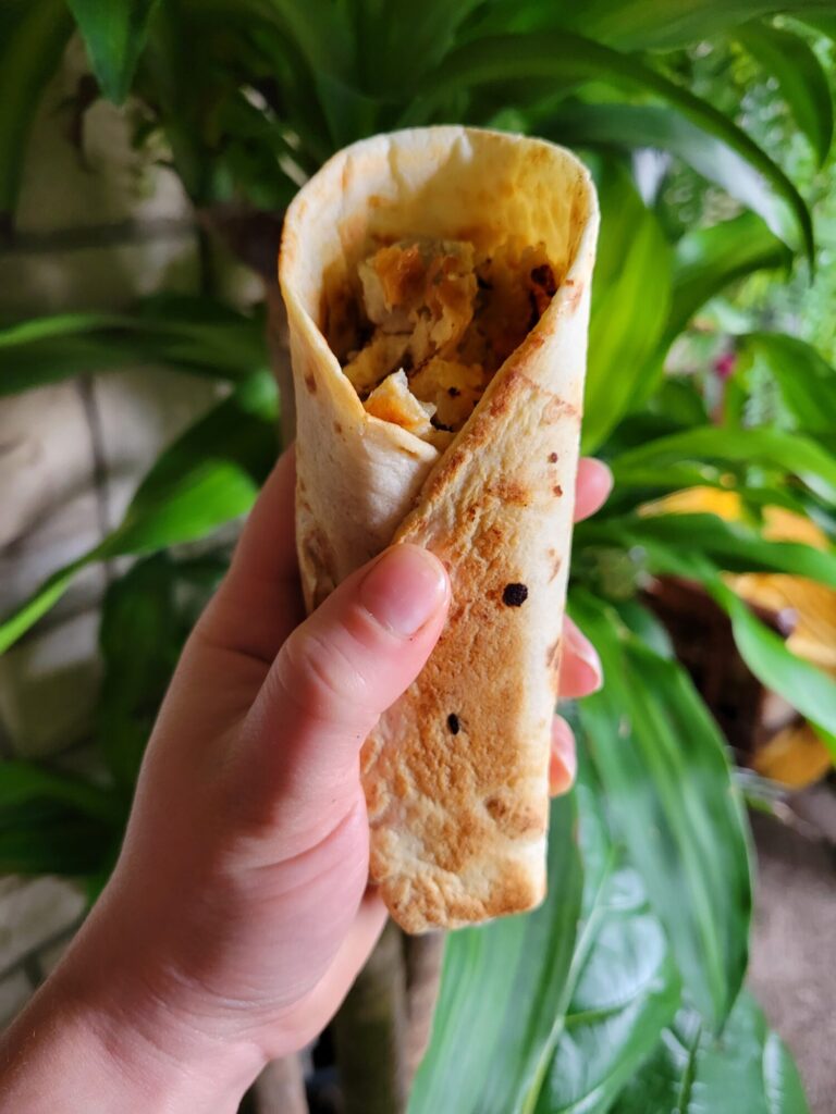 Burrito w/ Apple, Walnut Quinoa & Runny Egg