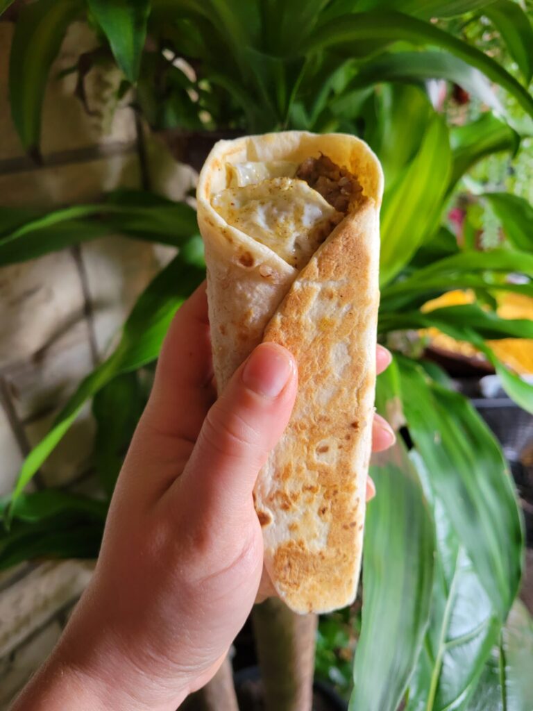 Burrito w/ Apple, Walnut Quinoa & Runny Egg