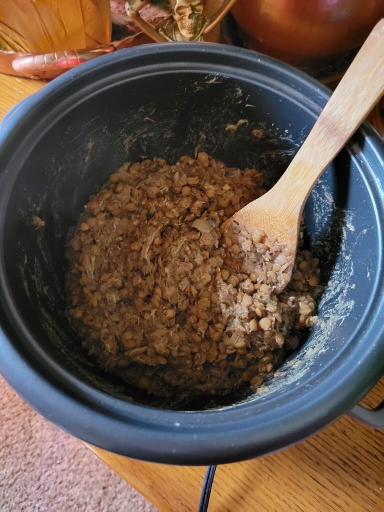 Lentils w/ Bananas, Pecans, & Thai Red Chilis