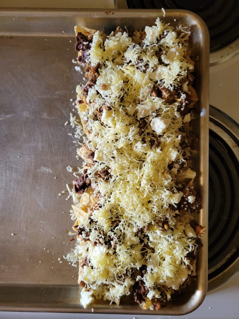 Nachos w/ Banana Lentils & Black Beans