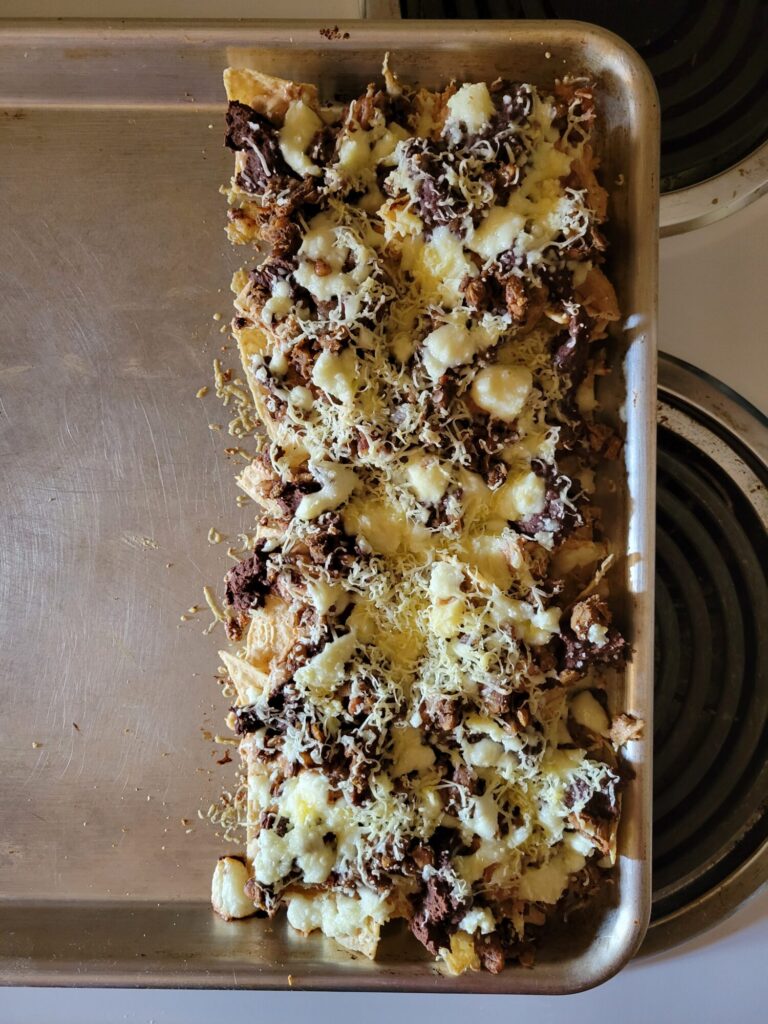 Nachos w/ Banana Lentils & Black Beans