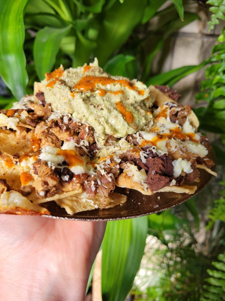 Nachos w/ Banana Lentils & Black Beans