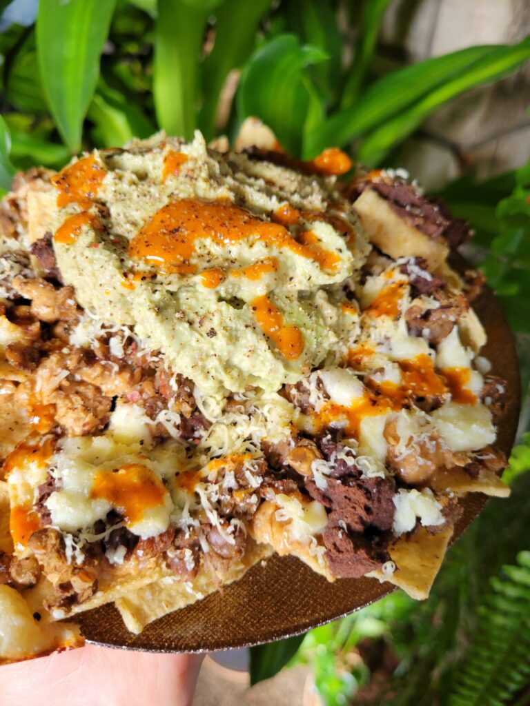 Nachos w/ Banana Lentils & Black Beans