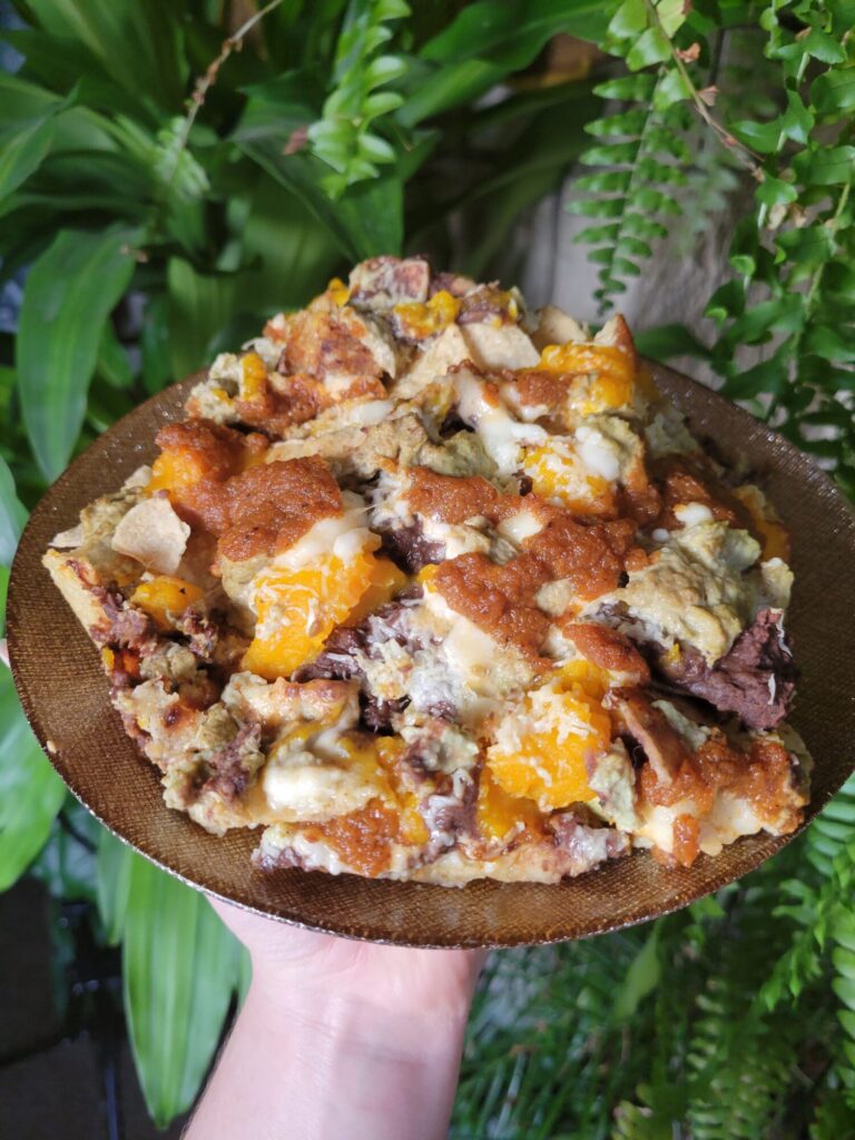 Nachos w/ Black Beans & Roasted Hubbard Squash