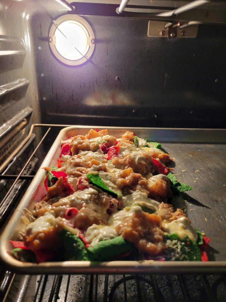 Nachos w/ Potato Quinoa, Cheddar, & Peanut Butter