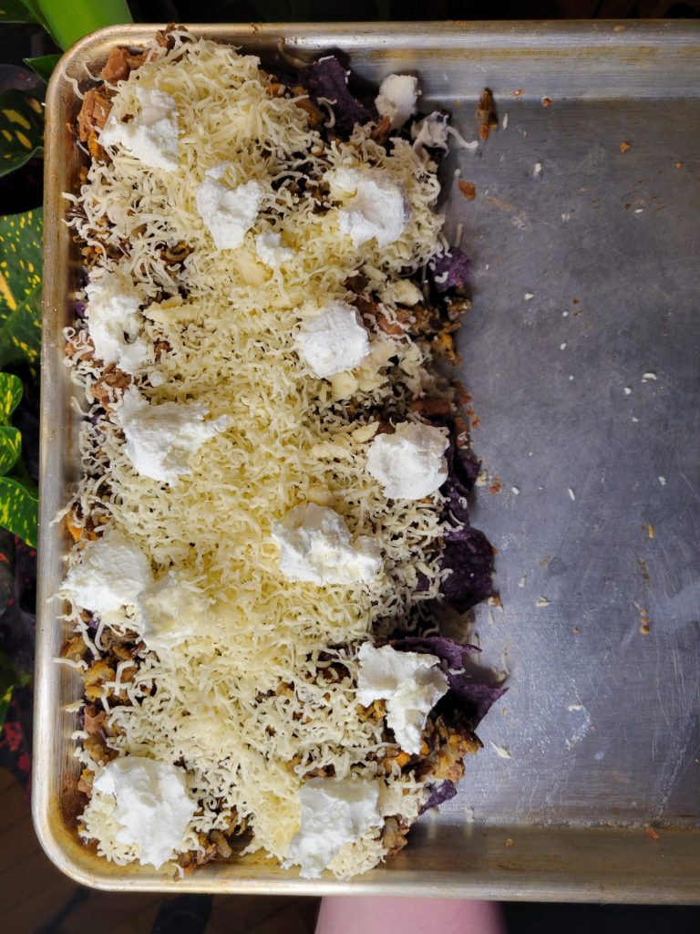 Nachos w/ Pinto Beans, Wild Rice, & Chèvre