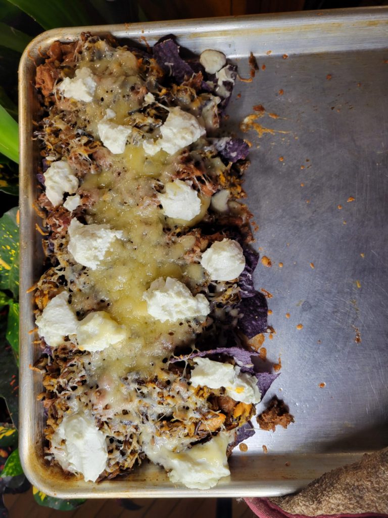 Nachos w/ Pinto Beans, Wild Rice, & Chèvre