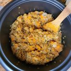 Quinoa w/ Sweet Potatoes, Spinach, & Shallots