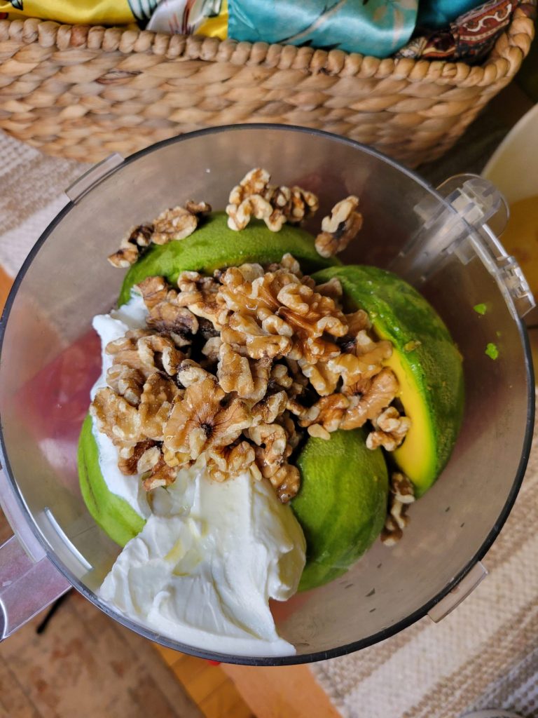 Florida Avocado Dip w/ Greek Yogurt & Walnuts