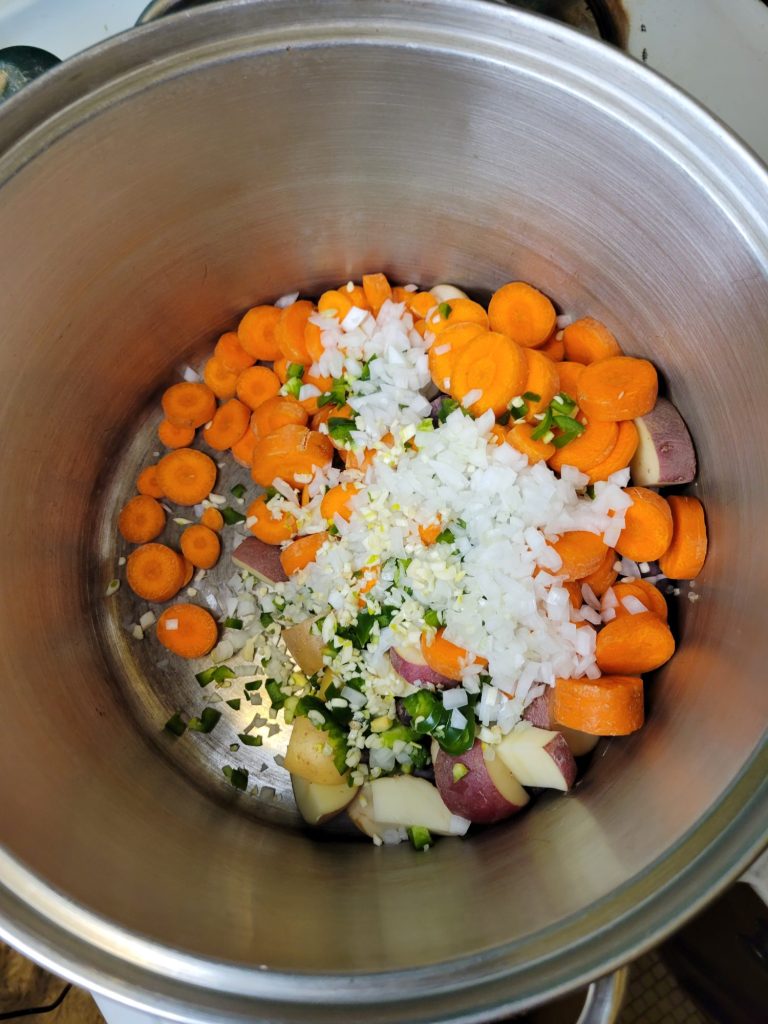 Curry w/ Mini Potatoes, Carrots, & Guinness