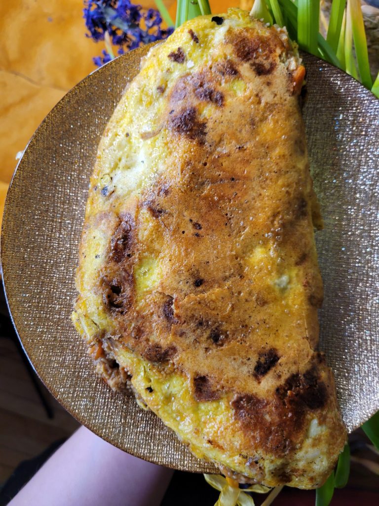 Omelette w/ Mini Potatoes, Carrots, & Guinness