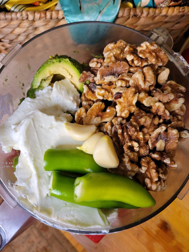 Potluck Avocado Dip w/ Greek Yogurt & Serranos