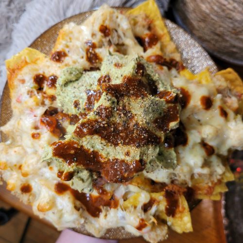 Nachos w/ Fennel Quinoa & Rattlesnake Cheddar