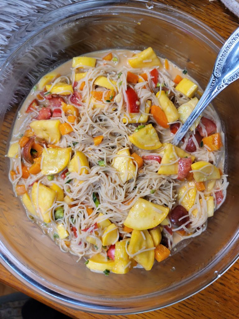 Vermicelli Salad w/ Summer Squash, Avocado, & Sprouts