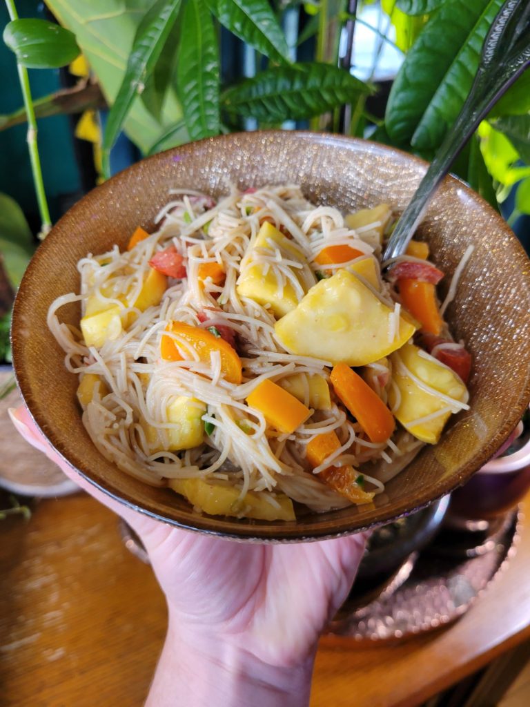 Vermicelli Salad w/ Summer Squash, Avocado, & Sprouts