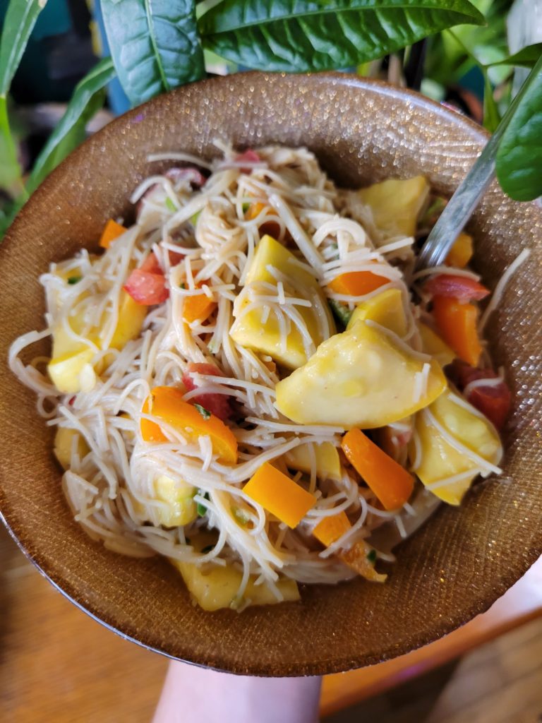 Vermicelli Salad w/ Summer Squash, Avocado, & Sprouts