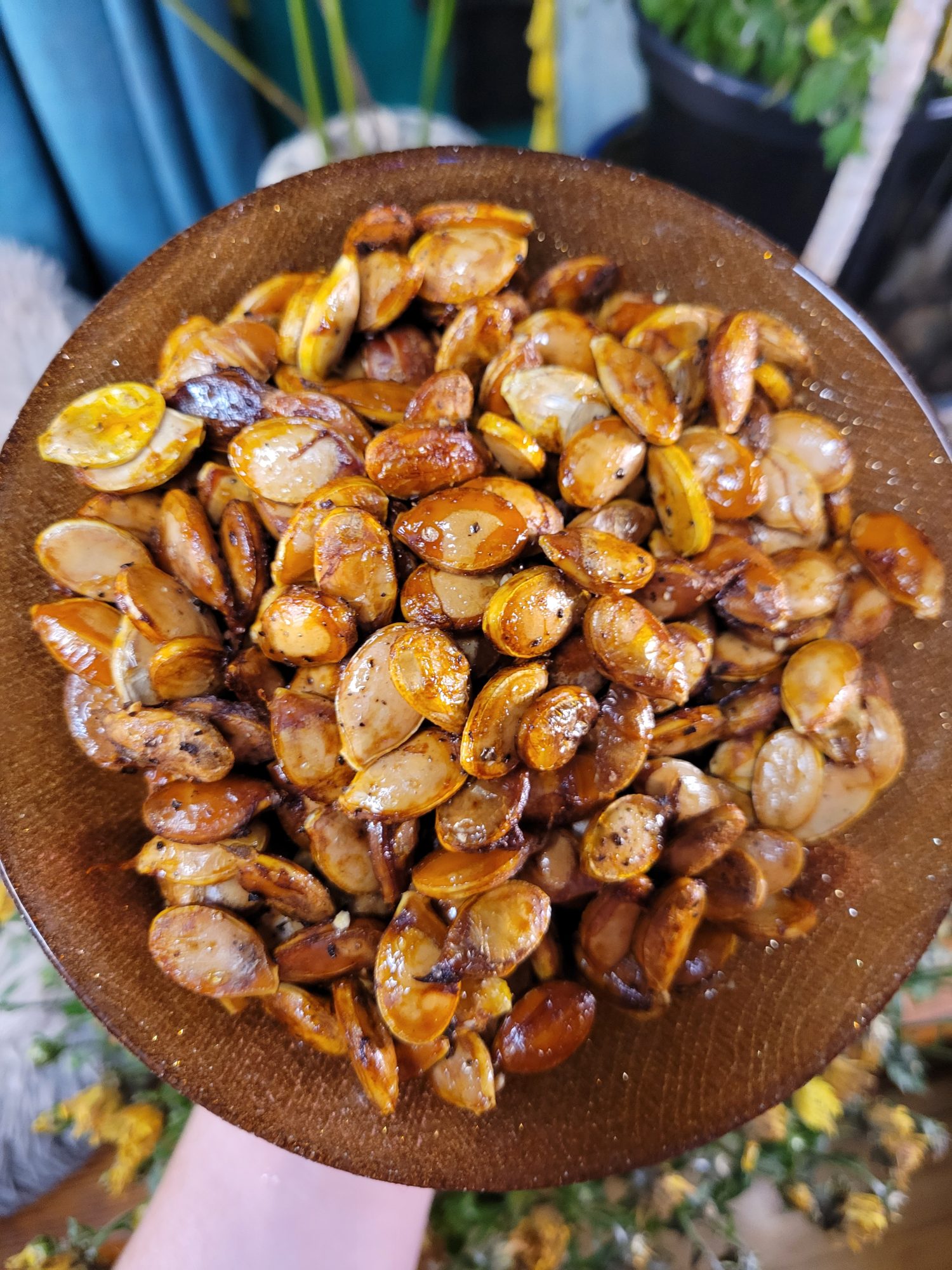 Roasted Red Hubbard Squash Seeds