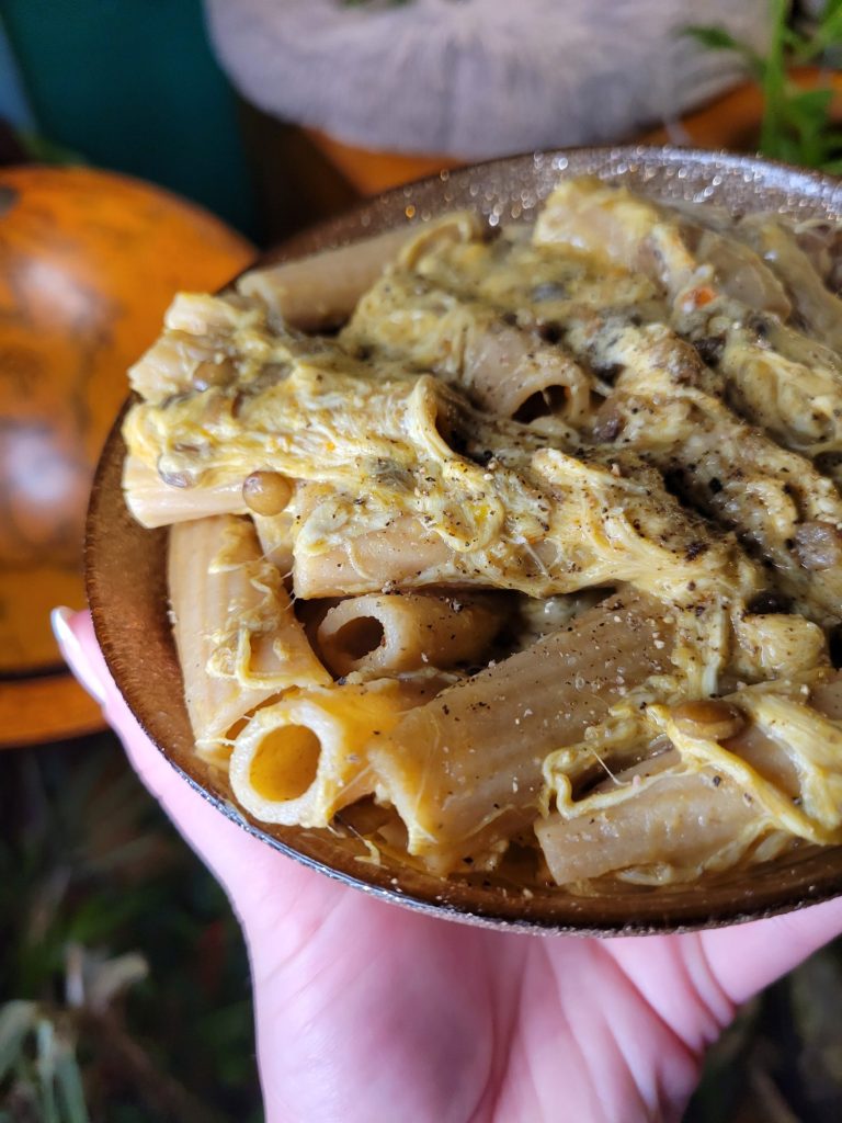 Rigatoni w/ Kabocha Squash Lentils & Fresh Mozzarella