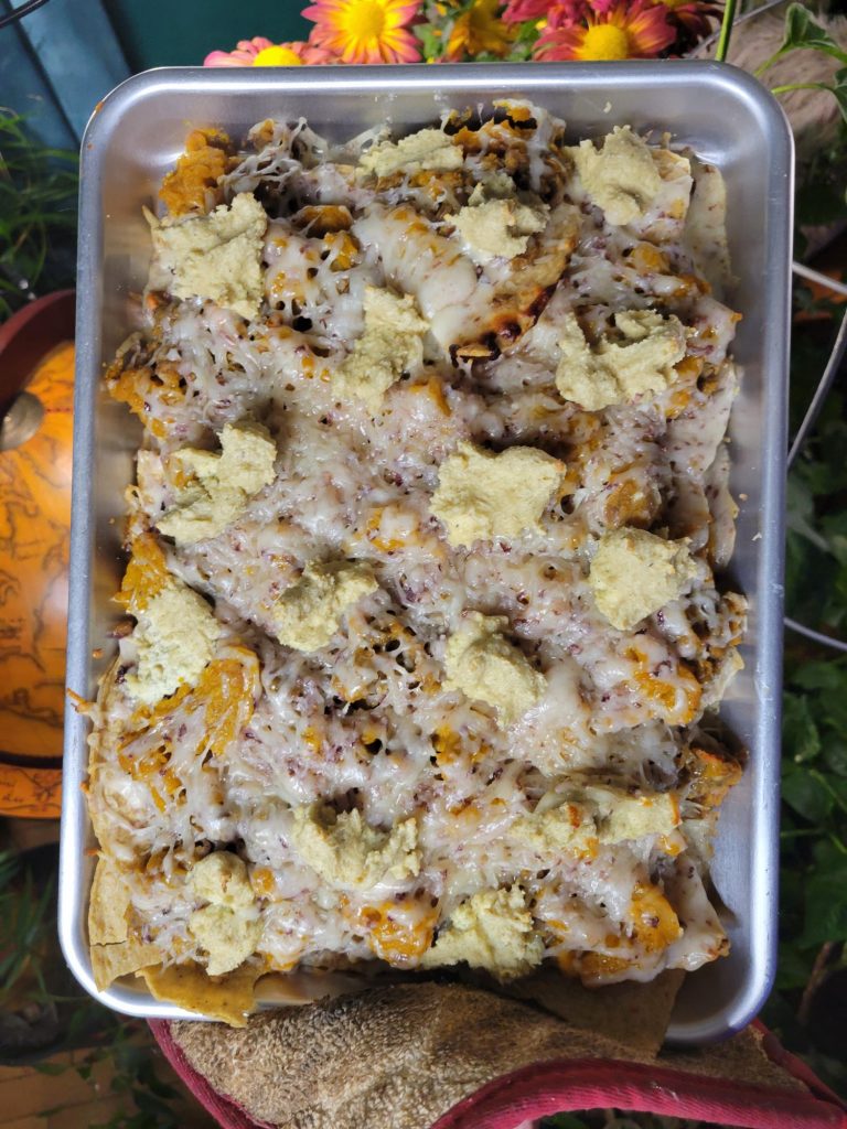 Nachos w/ Ginger Lentils, Kabocha Squash, & Cashews