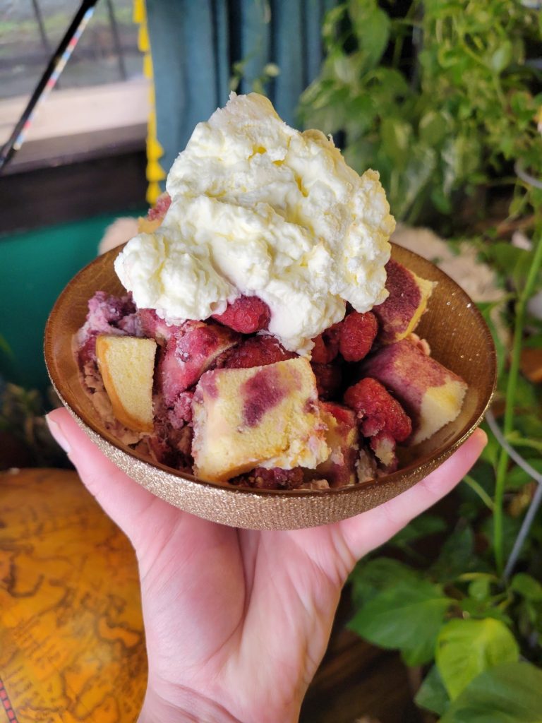 Trifle w/ Raspberries, Red Zinfandel, & Whipped Cream