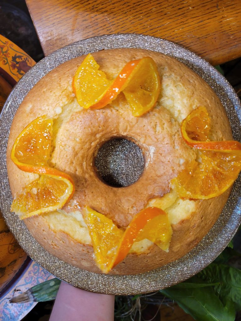 Moroccan Orange Cake w/ Candied Oranges
