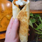 Burrito w/ Chickpeas, Sweet Potatoes, & Tomatoes