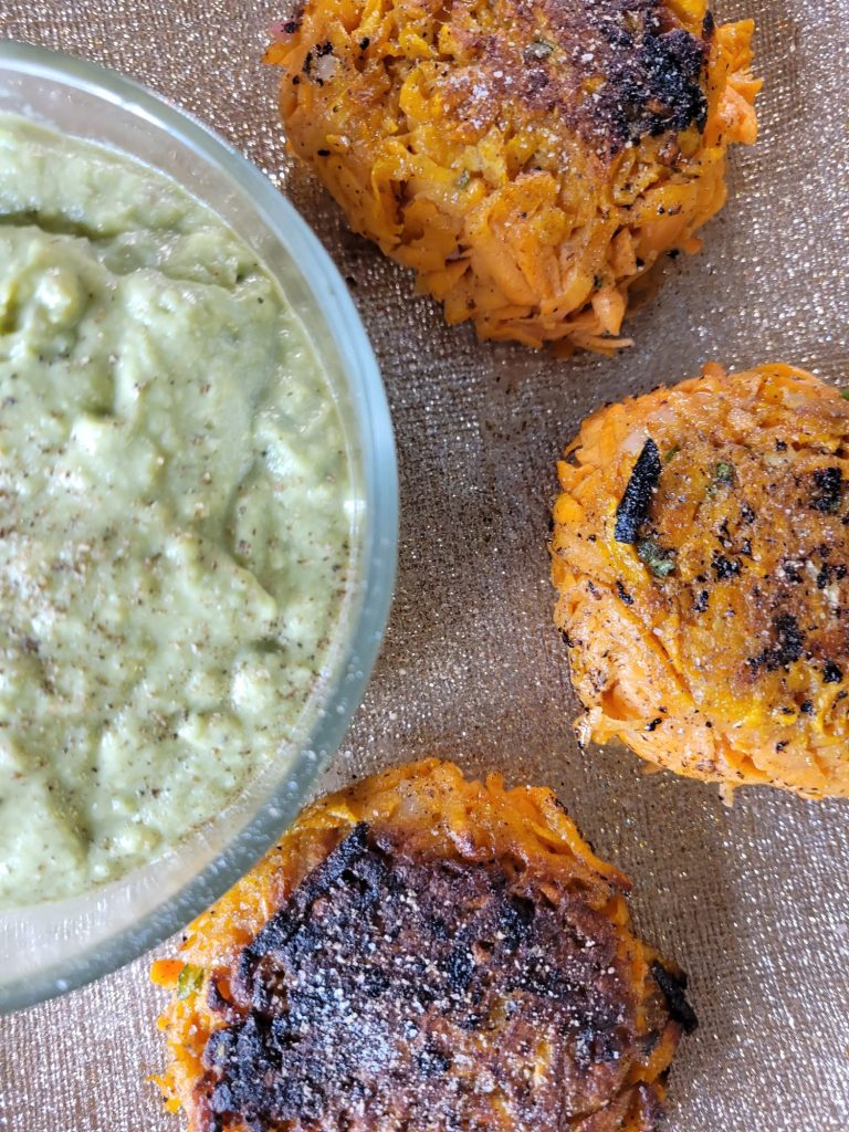 Fritters w/ Sweet Potatoes, Garlic, & Green Onions