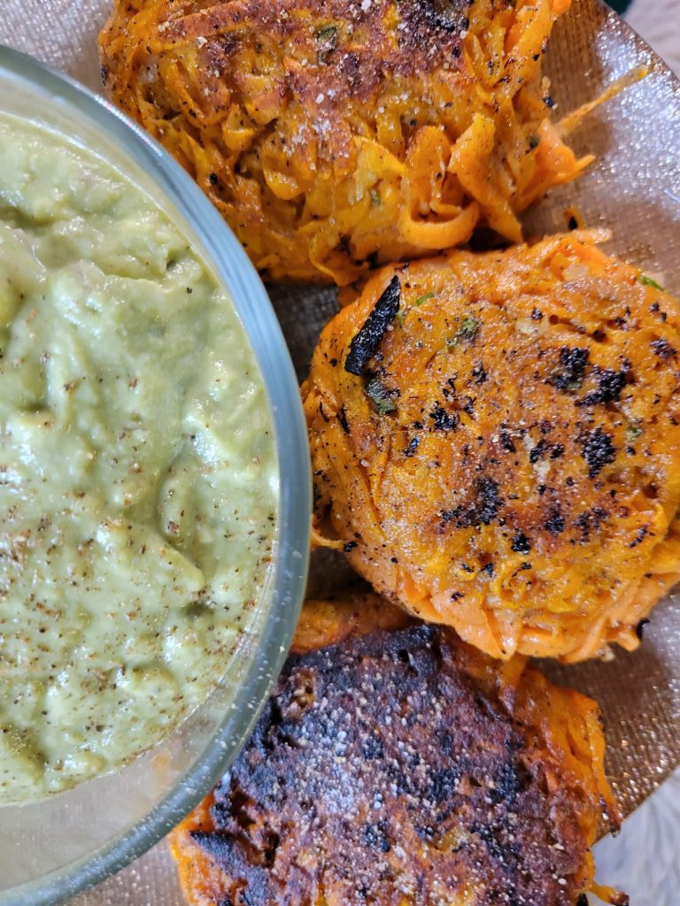 Fritters w/ Sweet Potatoes, Garlic, & Green Onions