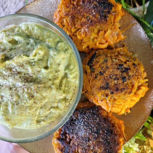 Fritters w/ Sweet Potatoes, Garlic, & Green Onions