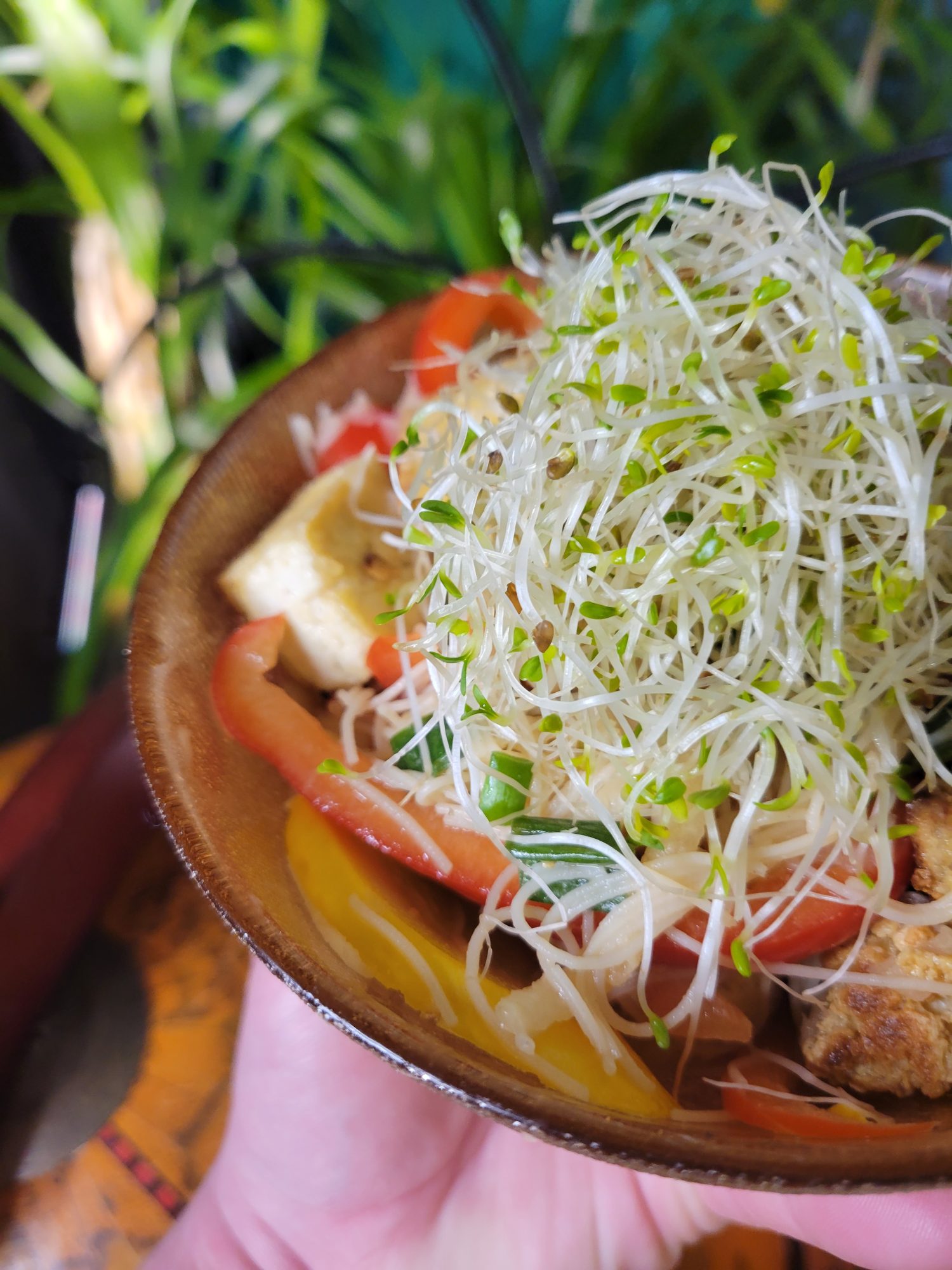 Vermicelli Salad w/ Daikon, Tofu, & Yellow Summer Squash