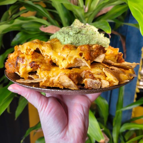 Nachos w/ Sweet Potato Quinoa & Avocado