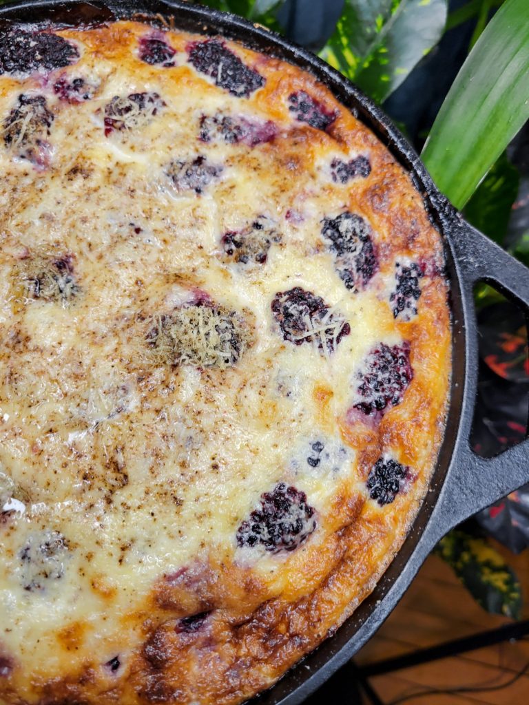 Quiche w/ Pear, Blackberry, & Blue Cheese