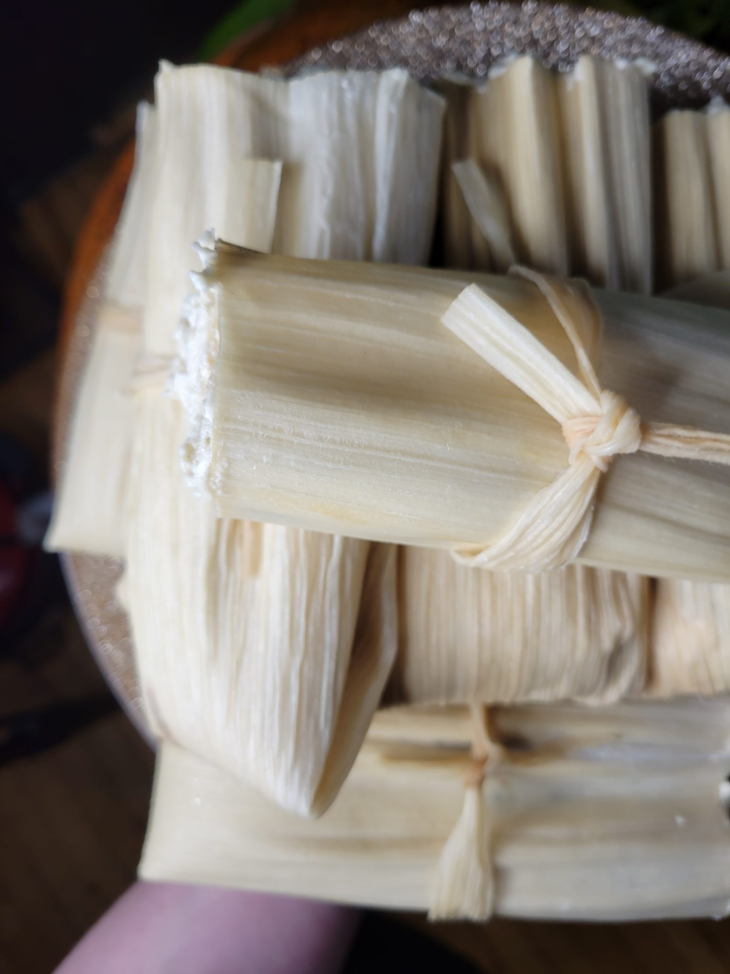 Tamales w/ Tomatoes & Poblano Peppers