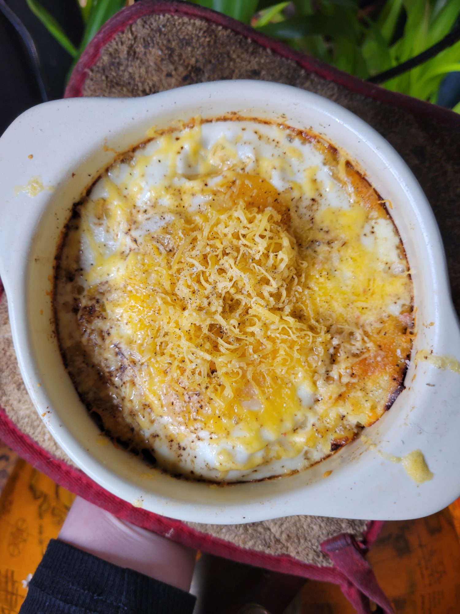 Baked Eggs w/ Mashed Potatoes & Yogurt