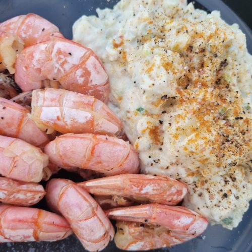 Potato Salad w/ Flaming Jades & Patagonian Shrimp